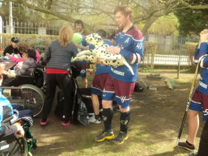 Benefiční zápas v Jedličkově ústavu.