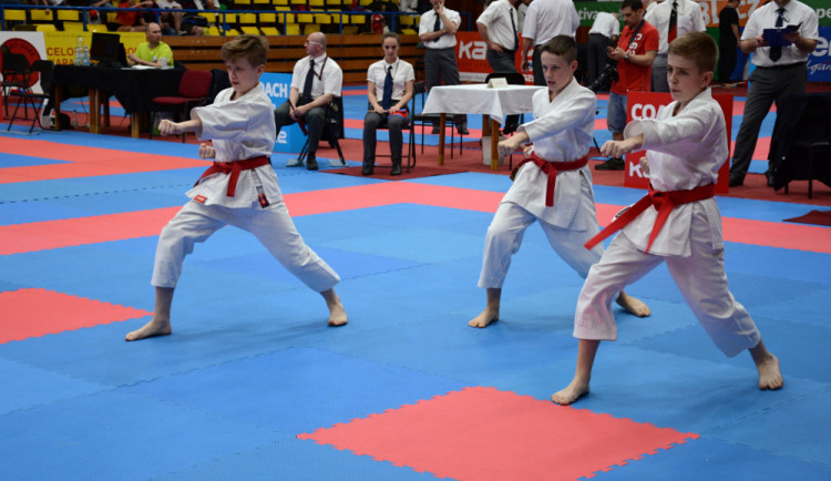 Stříbrný kata tým ve složení Filip Flajšinger, David Vedral a Marek Frinta