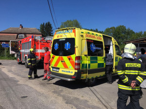 Nehoda dvou motorek.