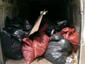 Odpad, který teknaři nasbírali