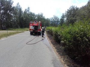 Na Kristýně hořela tráva.