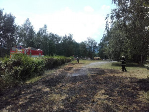 Na Kristýně hořela tráva.