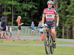 Ondřej Moravec projíždí cílěm