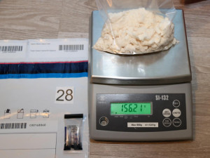 Část zadrženého materiálu.