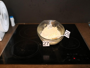 Část zadrženého materiálu.