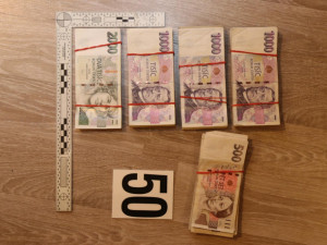 Část zadrženého materiálu.