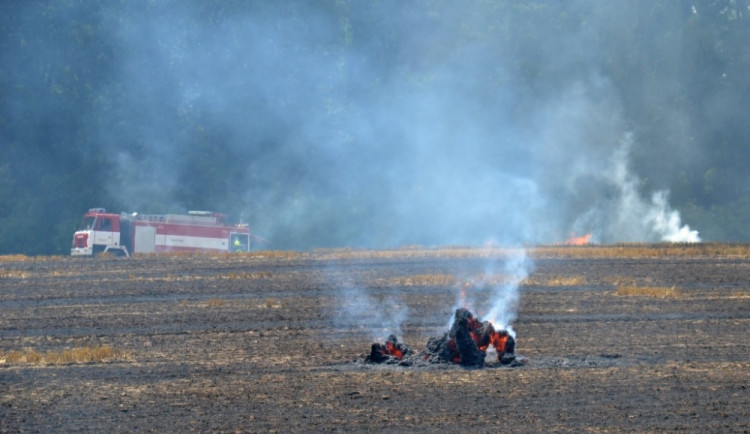 Snímek z místa požáru