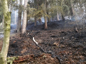 Foto z místa požáru HZS LK