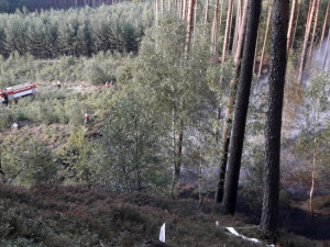 Foto z místa požáru HZS LK