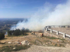 Požár u Ještědu.