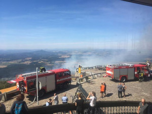 Požár u Ještědu.