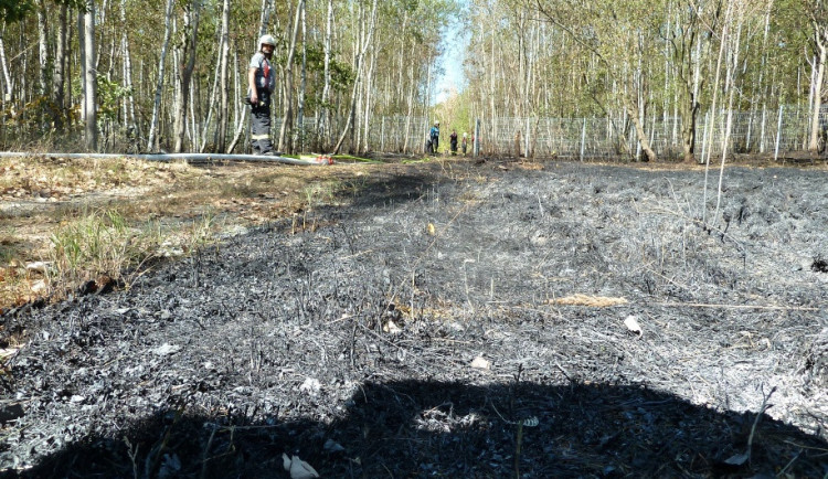 Snímek z místa požáru