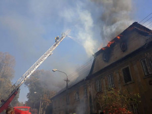 Požár ve Sloupu v Čechách