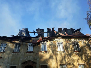 Požár ve Sloupu v Čechách