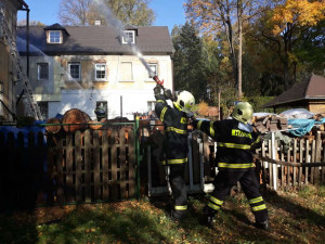 Požár ve Sloupu v Čechách