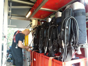 Požár ve Sloupu v Čechách