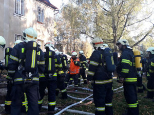 Požár ve Sloupu v Čechách