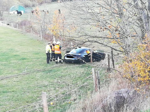 FOTO: Nehoda před Dětřichovem. Felicie se srazila s audinou