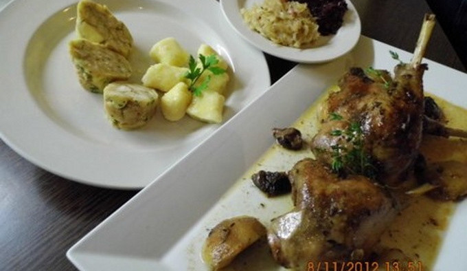 Svatomartinské menu v Bílém Mlýnu.