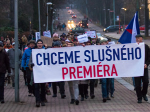 Pochod Za slušného premiéra Libercem