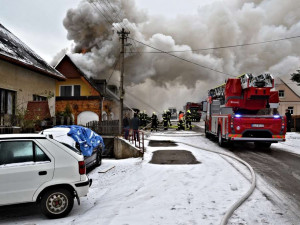 Požár rodinného domu v Chrastavě