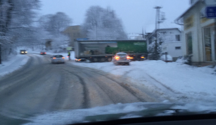 Kamion zablokoval Ruprechtickou ulici