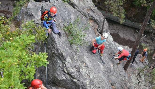 Via ferrata Vodní brána nedaleko Semil