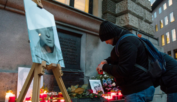 Uctění památky Jana Palacha v Liberci