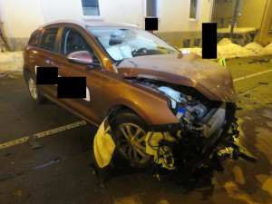 Snímek z místa nehody v Jablonci