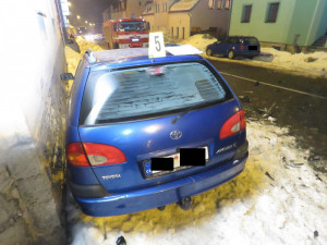 Snímek z místa nehody v Jablonci