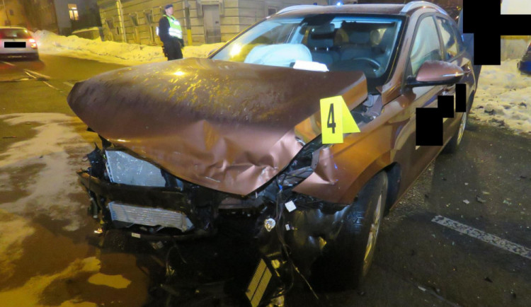 Snímek z místa nehody v Jablonci