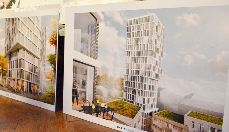 Návrh zástavby v Lucemburské ulici.