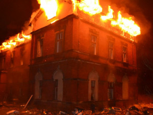 Foto z místa požáru