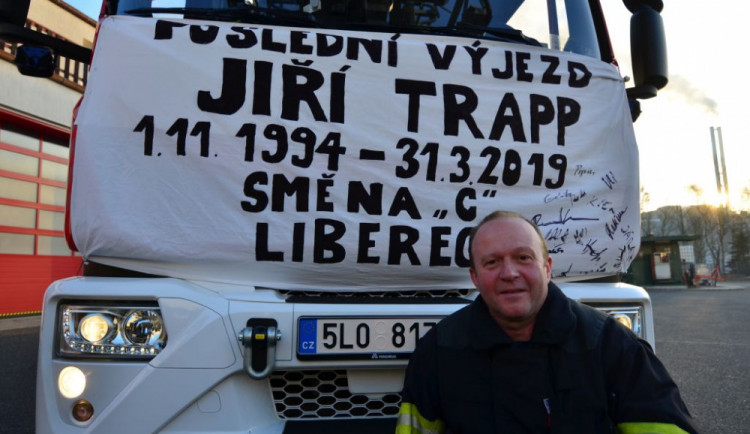 Hasičský sbor dnes opouští Jiří Trapp.