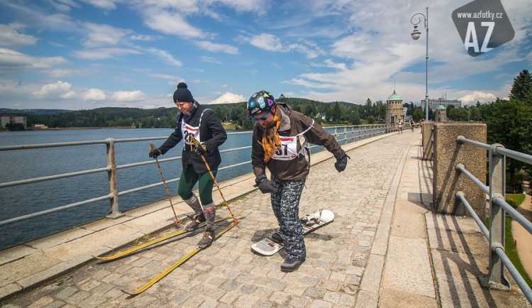 Umíte si představit, že ten snowboard fakt táhl celou dobu?