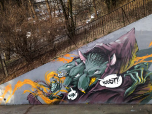 Tvorba libereckého sprejera, který si říká Uplne Mimo.