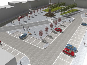 Návrh rekonstrukce náměstí Míru v Jablonném v Podještědí.