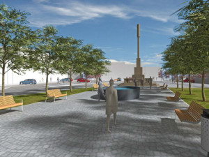 Návrh rekonstrukce náměstí Míru v Jablonném v Podještědí.