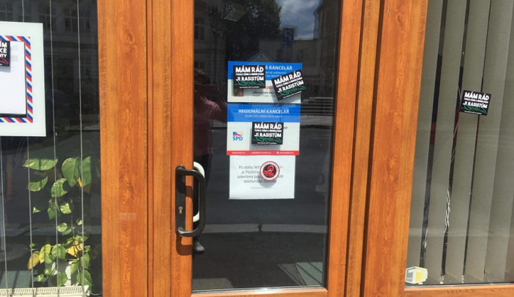 Výloha kanceláře SPD.