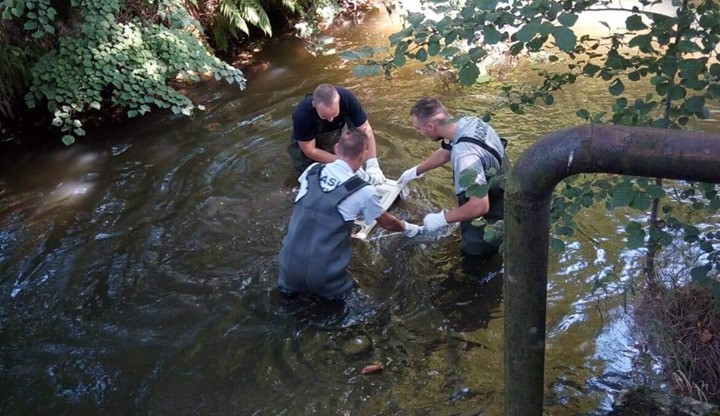 Hasiči z řeky tahali pračku.