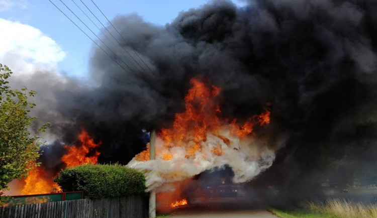 Požár v Novinách.