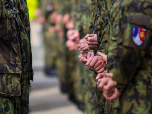 Slavnostní nástup 31. pluku na Benešáku.