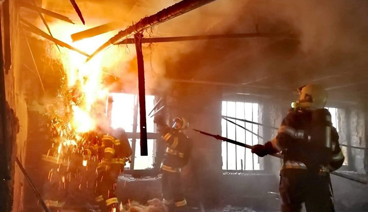 Foto z místa požáru.