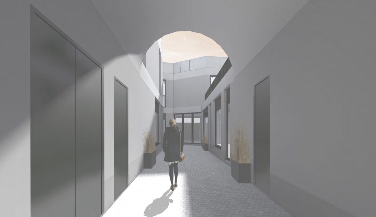 Vizualizace původní rekonstrukce pasáže.