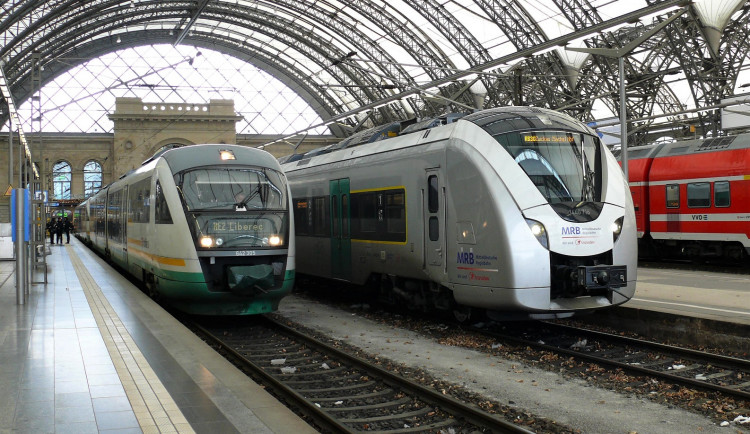 Vlaky do Drážďan.