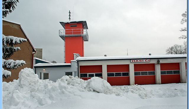 Hasičská věž vybudovaná firmou STAVO - UNION