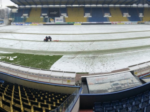 Slovan v Teplicích hrát nebude. Utkání bylo kvůli špatnému terénu odloženo