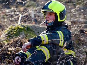 FOTO: Včera zasahovali hasiči v harcovském lese, hořely zde větve a klády