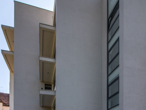 Nedokončená Rezidence Větrná v Jablonci.