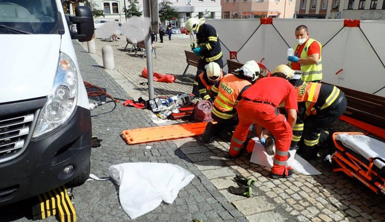 Zásah na náměstí v Jablonci